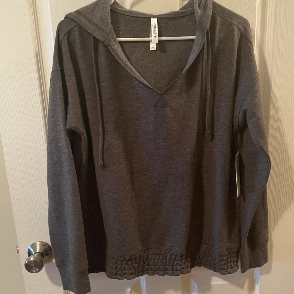 Embrace Life Athleisure Grey Medium NWT Hoodie
